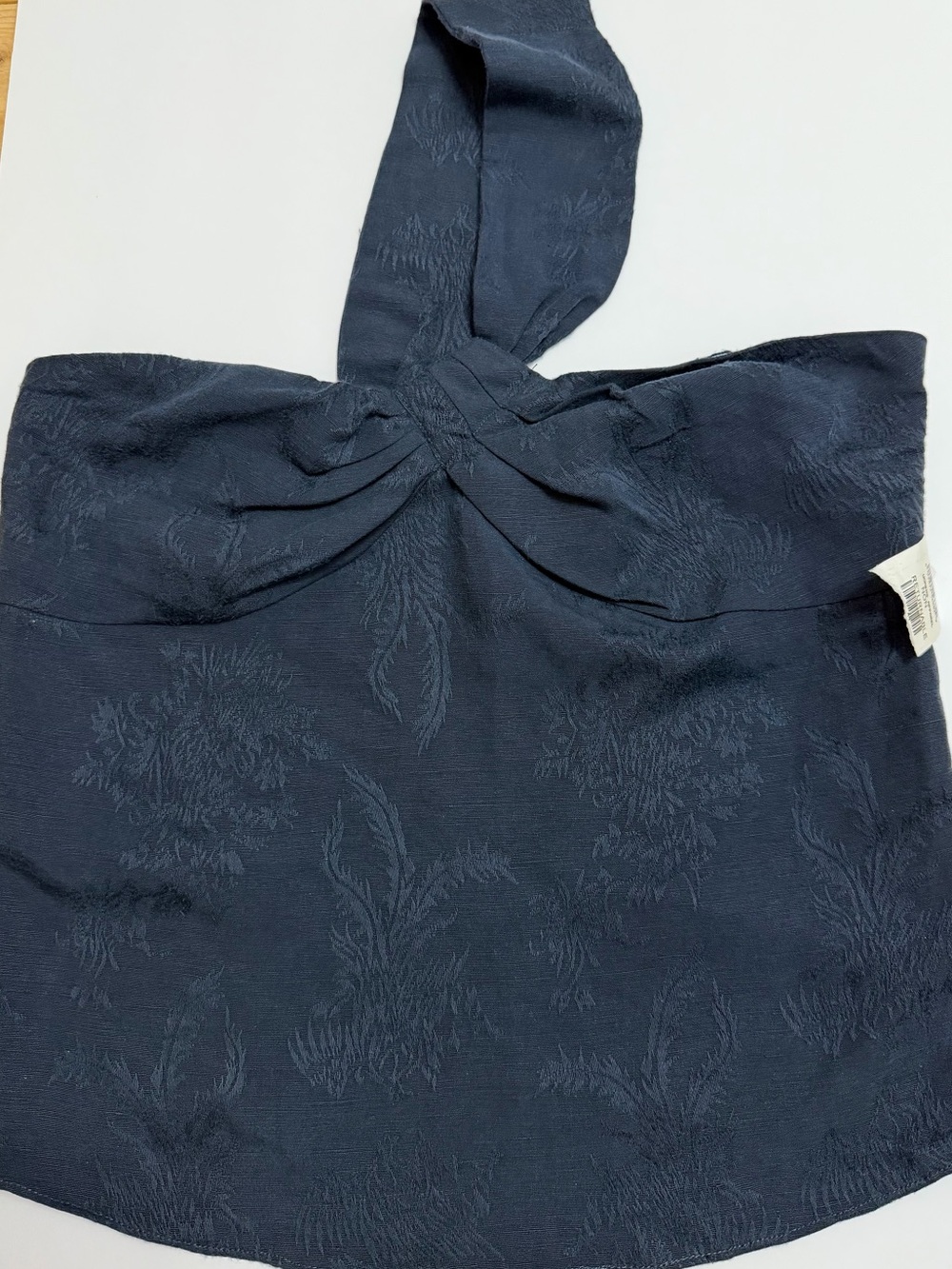 VERONICA BEARD Belinda One Shoulder Modal Linen Blend Jacquard Top Size 8 NWT